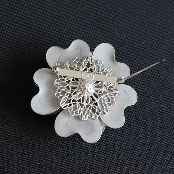 MOANS Gray Poured Glass Rose designer signed - Picture 6 of 6